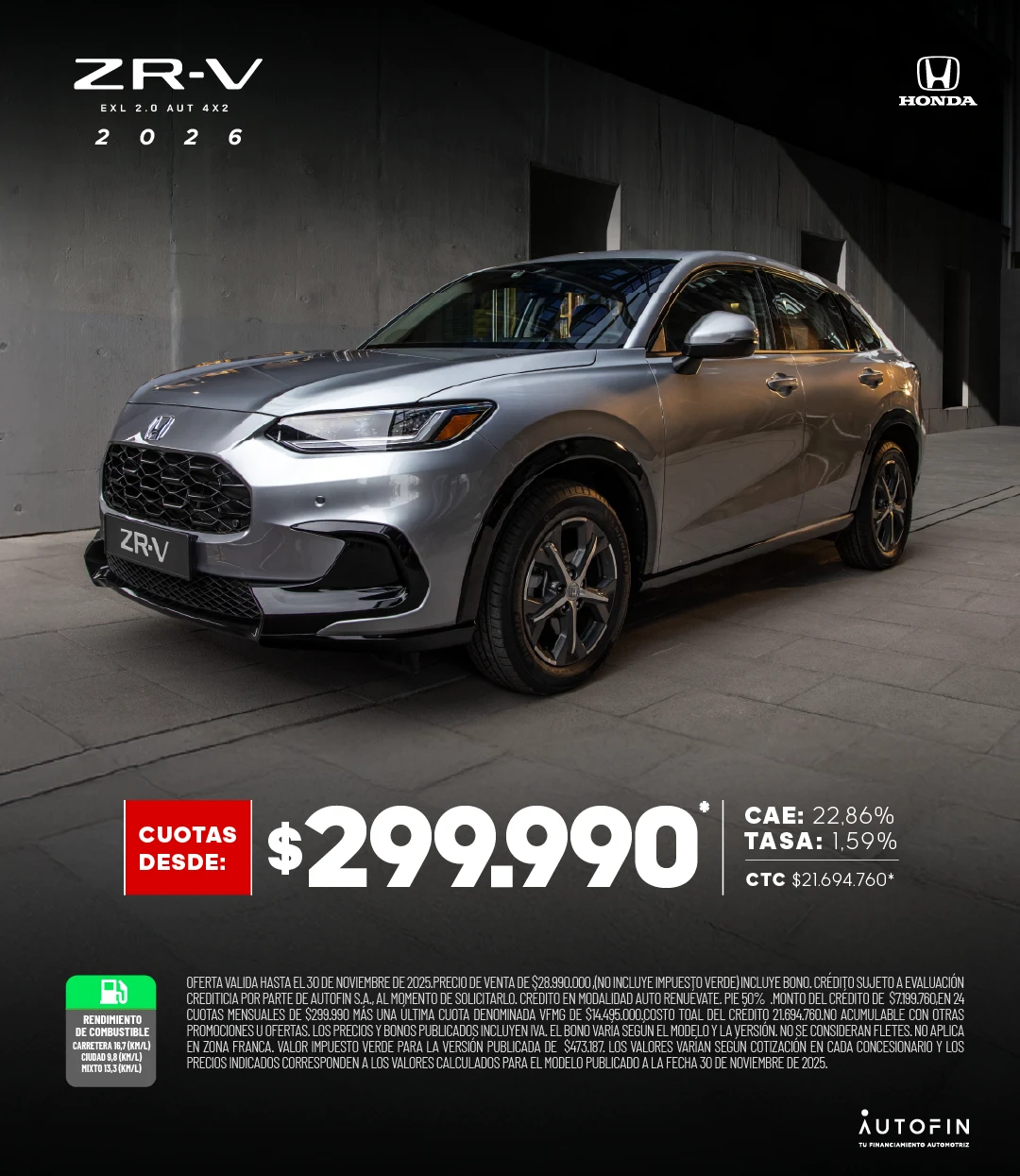 ZR-V PROMO NOVIEMBRE