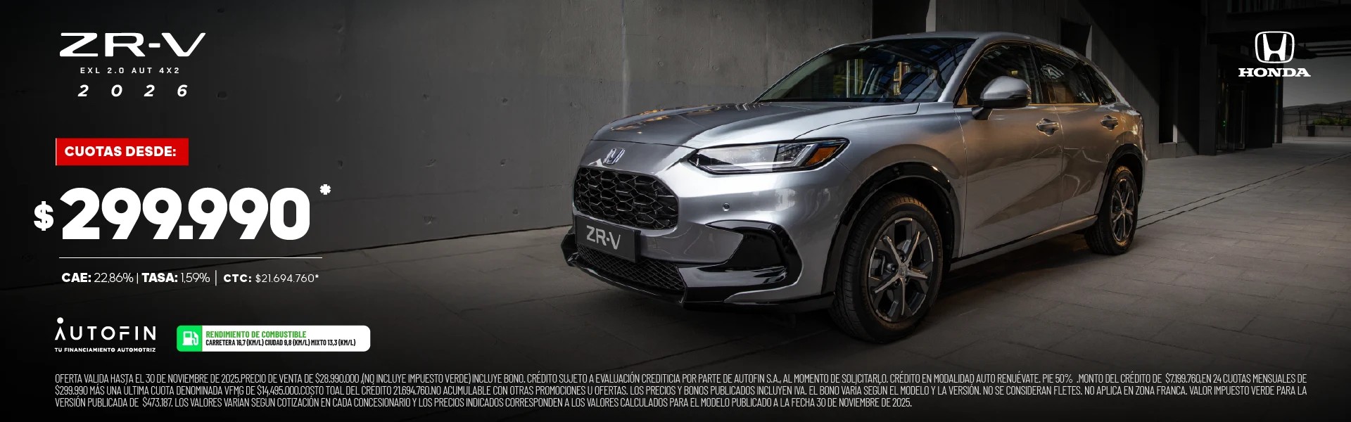 ZR-V PROMO NOVIEMBRE